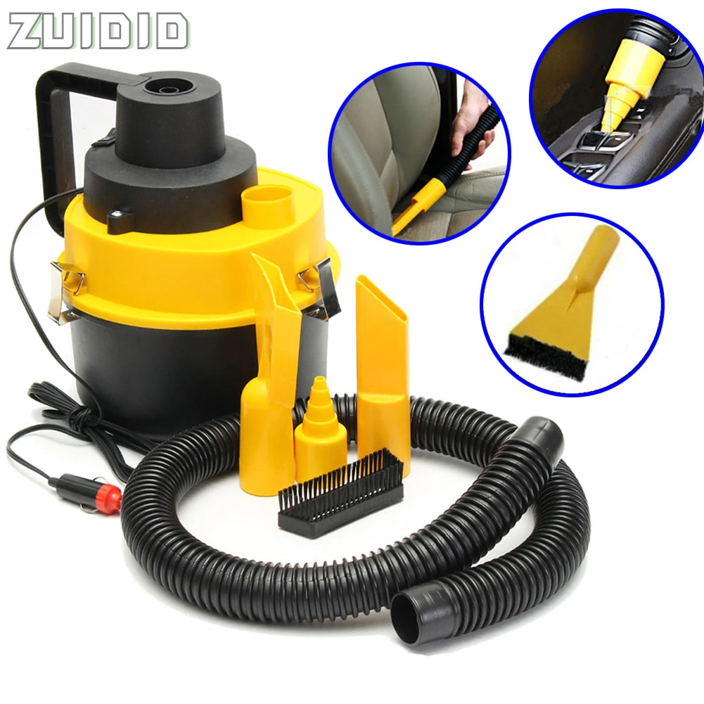 Portable 12V Vacuum Cleaner Wet Dry Vac Hand Held Car Vacuum Cleaner Powerful Cleaning Machine Car Accessory Home Appliance