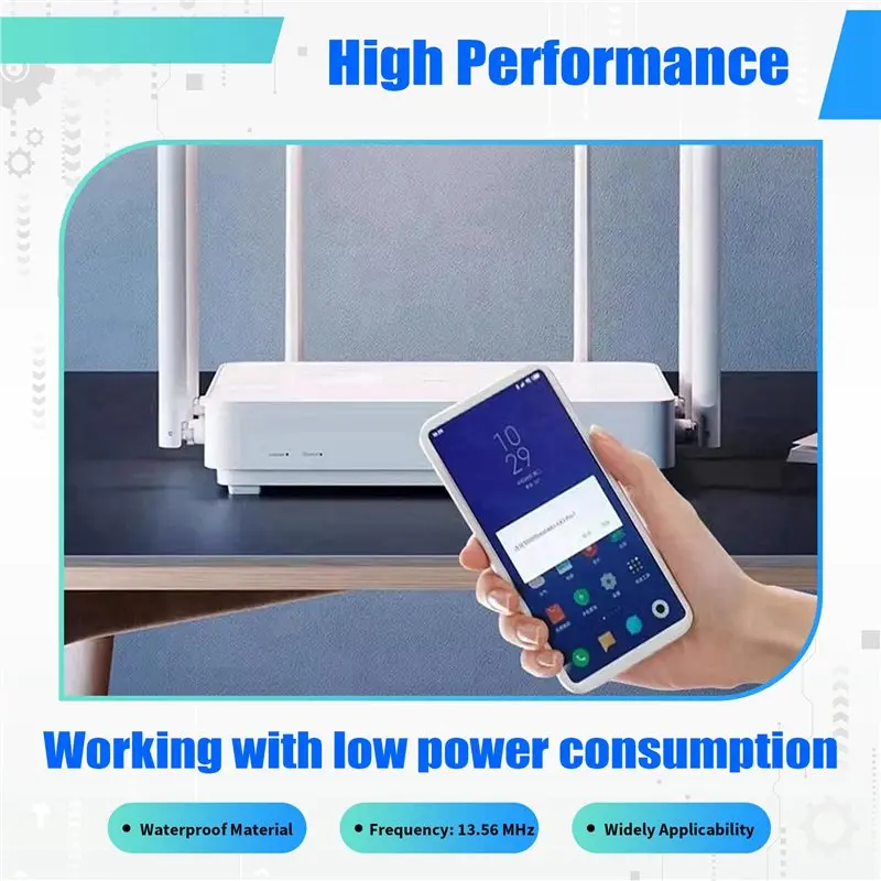 N82R 100 PCS NFC Tags Sticker With NTAG213 Chip Blank NFC Stickers Adhesive Labels RFID Tags Rewritable 144 Bytes Memory Durable