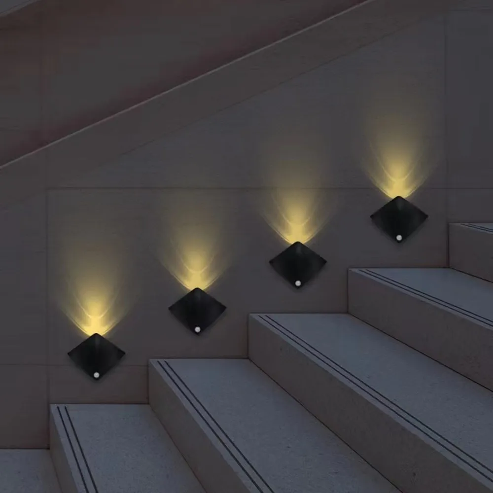 Sem fio recarregável inteligente Motion Sensor Stair Lights, Indoor LED Step Lights, Quarto