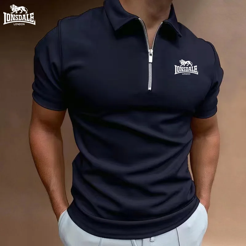 

LONSDALE men's exquisite printed short-sleeved button-down collar summer shirt, luxurious, modern, casual and multi-functional t