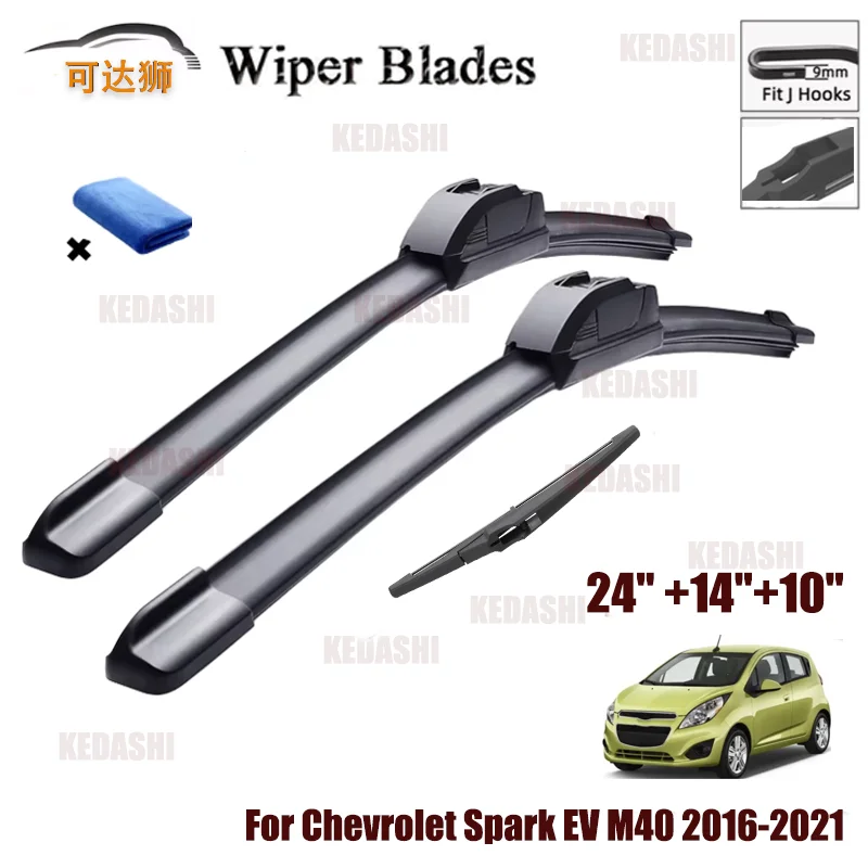 

Комплект передних и задних щеток стеклоочистителя автомобиля, комплект для Chevrolet Spark EV M400 2016 2021, лобовое стекло, лобовое стекло 24 "+ 14" + 10"