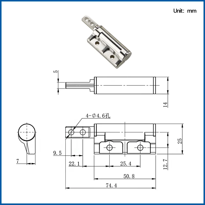 Zinc Alloy Damping Hinge Spiral Stop Shaft Arbitrary Stop Medical Device Instrument Positioning Damper