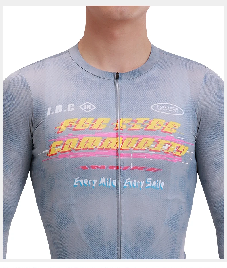 INBIKE Frühling Herbst Radfahren Set Radfahren Jersey langarm Trägerhose mit Polsterung Mountain Road Bike Anzüge Radfahren Kleidung Männer – Detail 5