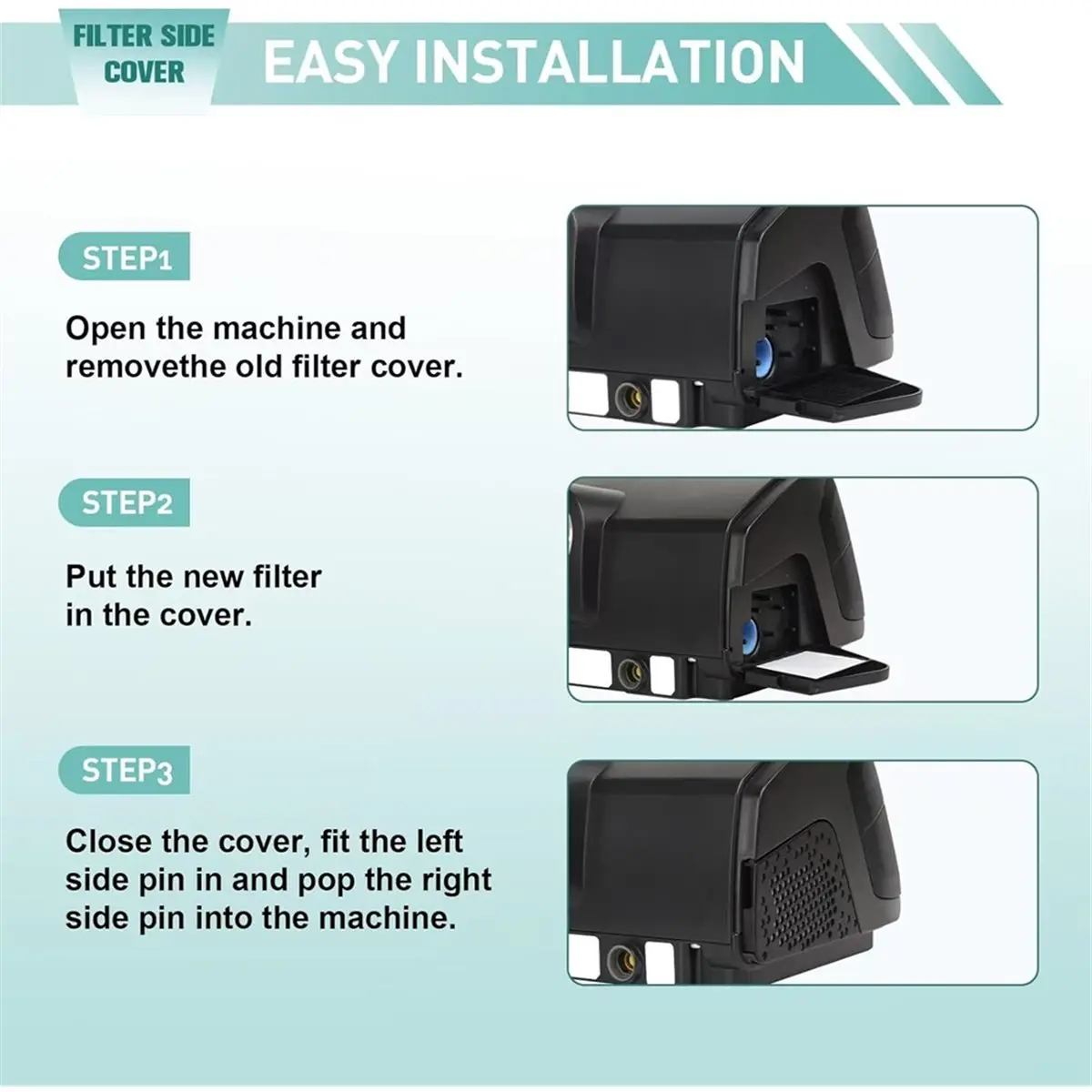 Paquete de 2 cubiertas laterales de filtro 19729 para máquinas AirSense 10, AirStart 10, AirCurve 10/AutoSet/VPAP