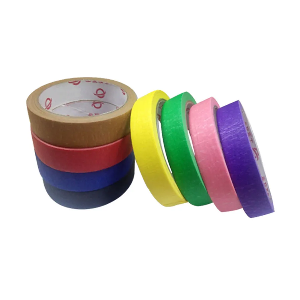 6PCS Colorful Removable Painter's Tape – No Residue, Washi Style, for Wall, Floor, Window, Stage & Indoor/Outdoor Decor