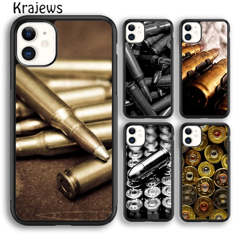 Military Gun Bullets Collage Phone Case Cover For iPhone 16 15 14 plus XS XR 11 12 mini 13 pro max