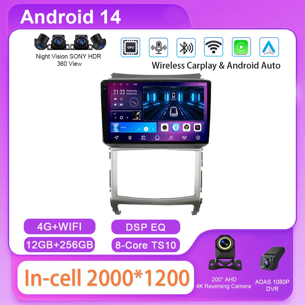 

Автомобильный радиоприемник Android для Hyundai Veracruz ix55 2006-2015 Автоплеер Мультимедиа Стерео GPS-навигация Головное устройство 2Din WIFI Carplay
