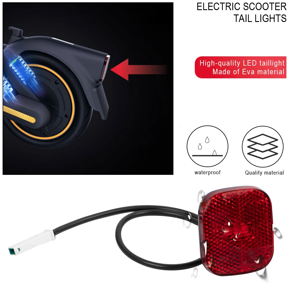 Original Fender Taillight for Ninebot KickScooter Max G2 Electric Scooter Rear Tail Light Lamp LED Tail Stoplight Brake Lights