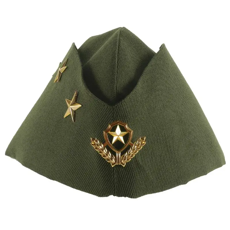 

Sailor Dance Hat Square Dance Performance Sailboat Fan Stewardess Boat Autumn Wheat Berets Cap(Army Green)