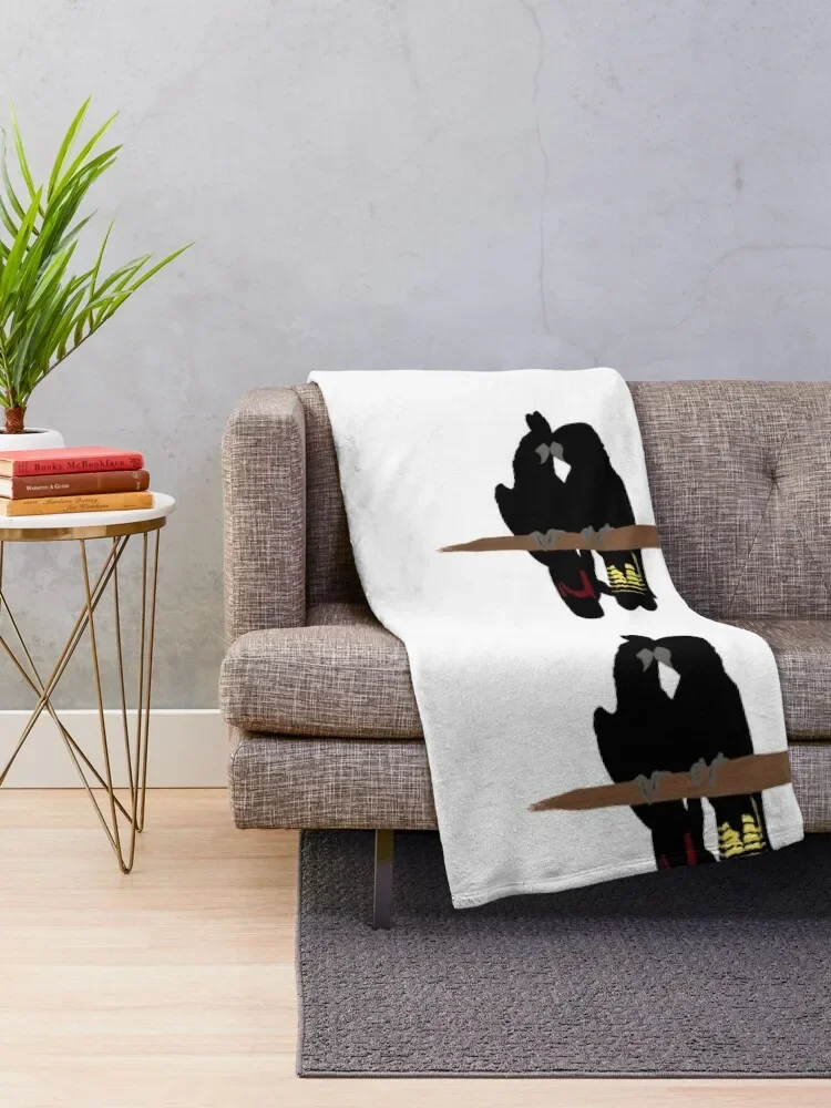 Black Cockatoos Throw Blanket Sofa Throw Decorative Throw Blankets