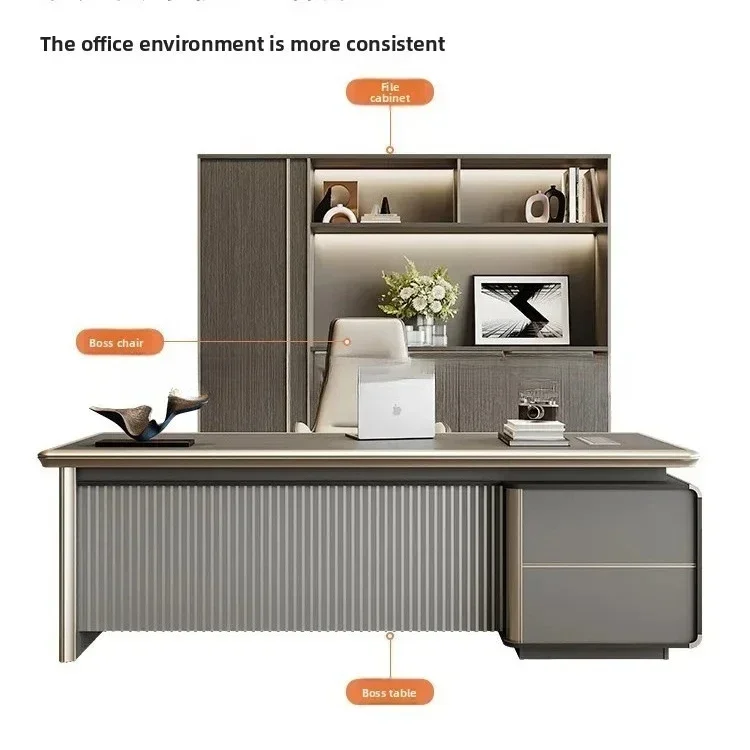y10-Office Desk and Chair Set Simple Modern Single Executive Manager Office Desk Small Desk