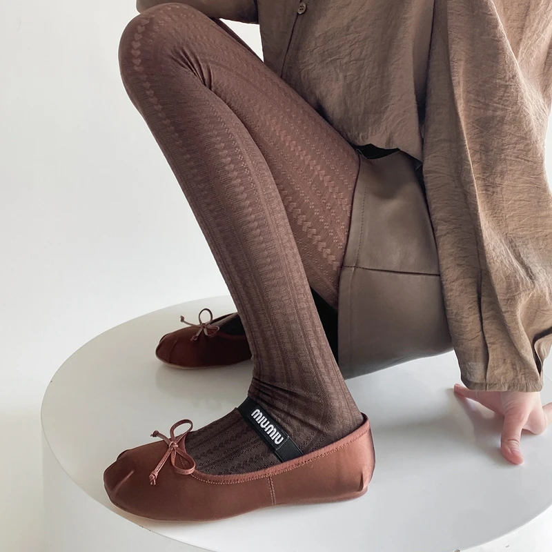 Solid Pantyhose Woman Winter Autumn Fashion Sexy Stockings Breathable Comfortable Leggings Elegant Purple Brown White Black Red