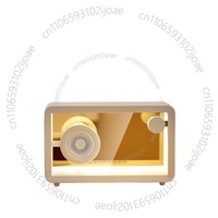 New M9 Dual Speaker Bluetooth Speaker Clock Display Creative Ornament with Colorful Lights Small Speaker Home Atmosphere Light