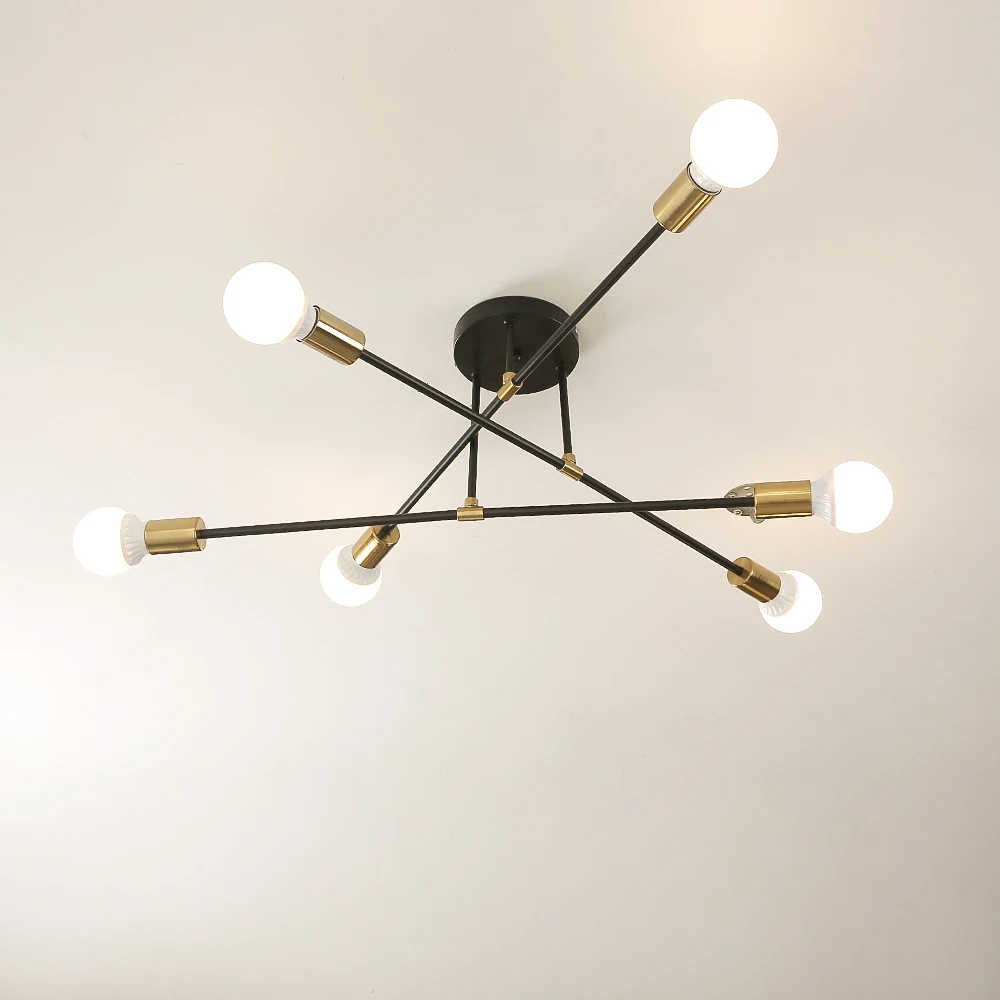 

Modern Creative LED Ceiling Chandelier Minimalist Golden Bedroom Personality Living Room Dining Room Ceiling Lamp Lighting Decor