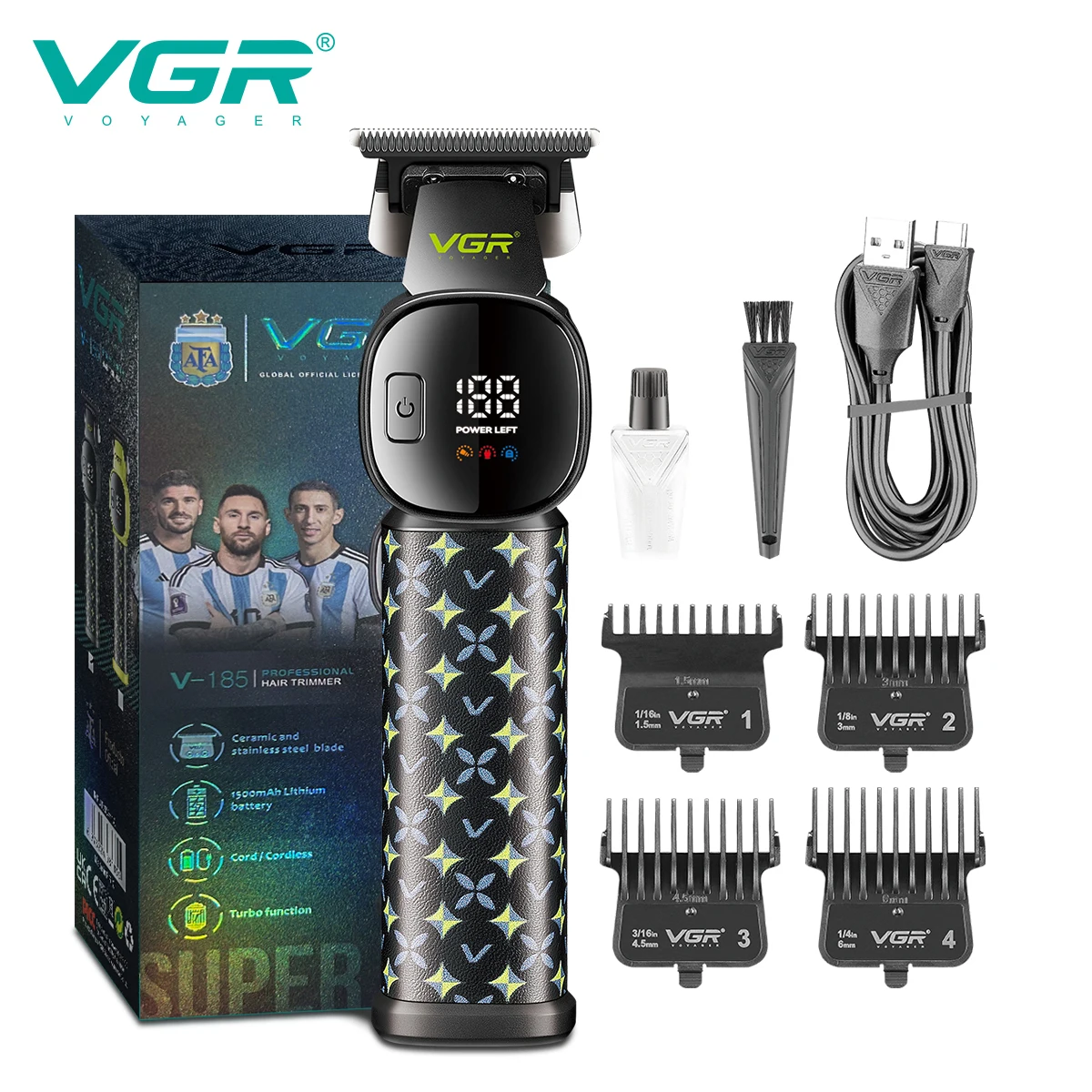 VGR Hair Clipper Man Professional Set 185 Clipper Hair Cut Set 307 Hair Cutting Machines Set Barber Clipper Kit 39