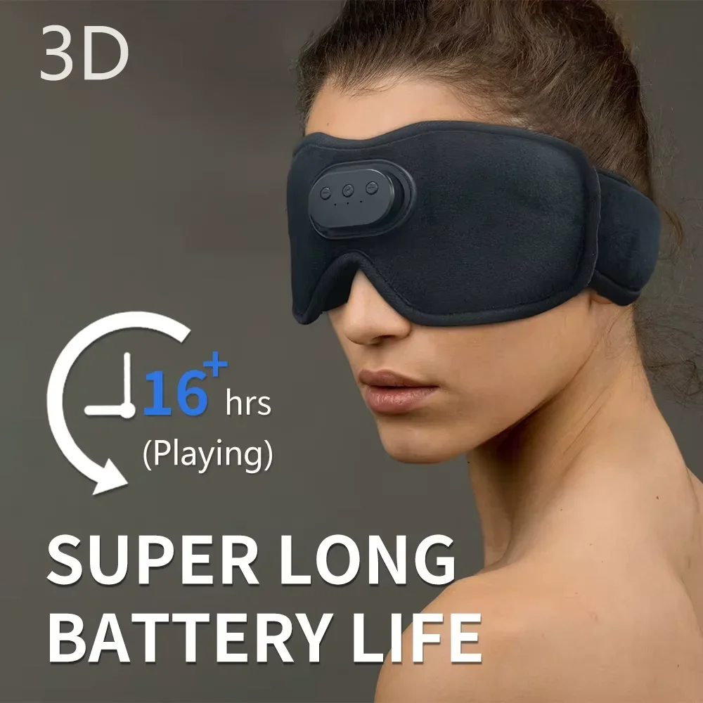 SYPVRY Bluetooth-Schlaf-Augenmaske mit Kopfhörern – Boasting 3D-Schlaf-Kopfhörertechnologie für mehr Komfort. Bluetooth-Augenmaske