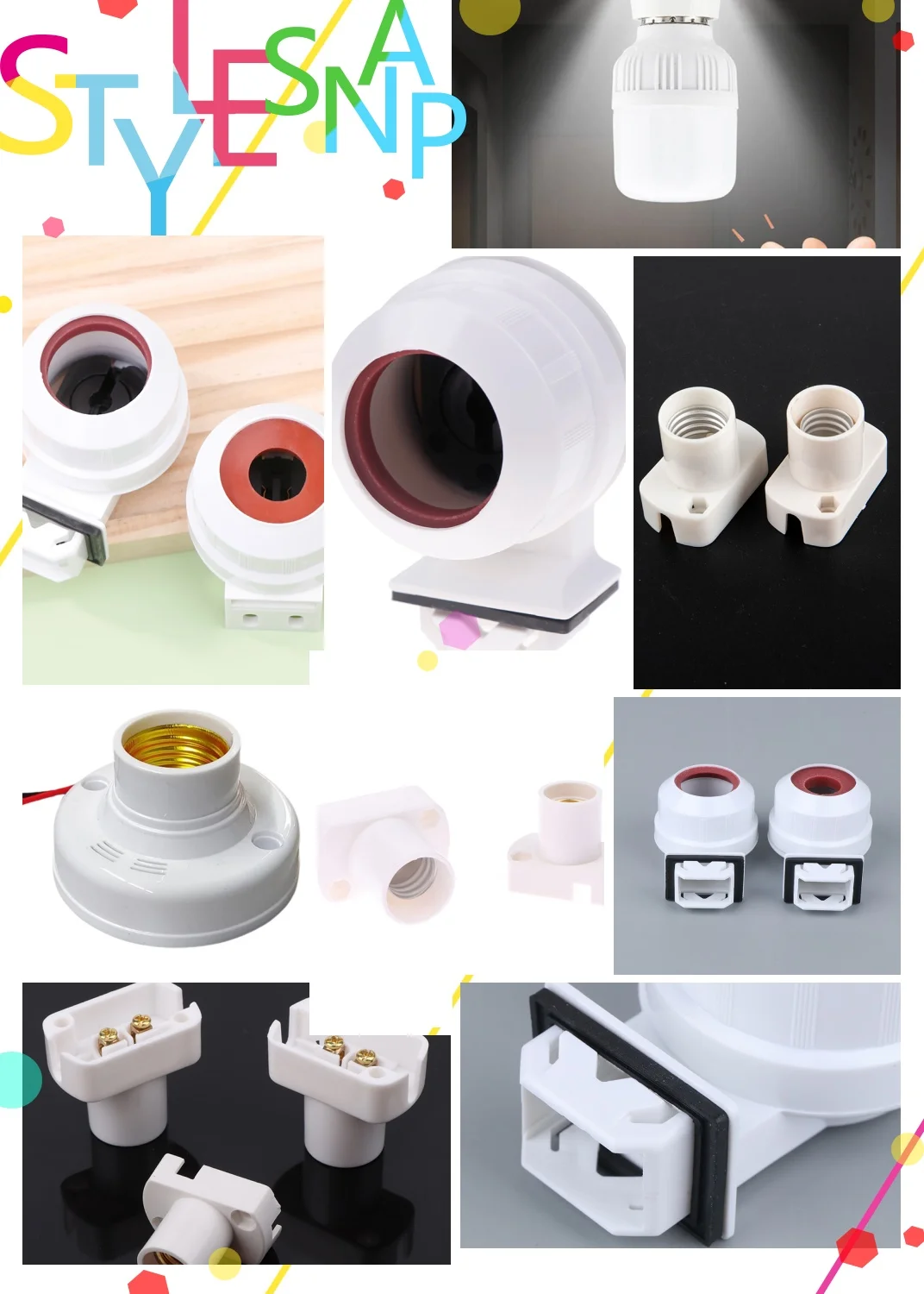 Screw Lamp Base G13 G5 E27 E12 E14 E17 Lamp holder Light Bulb Socket Holder Adapter Lamp Fixing Base Accessories