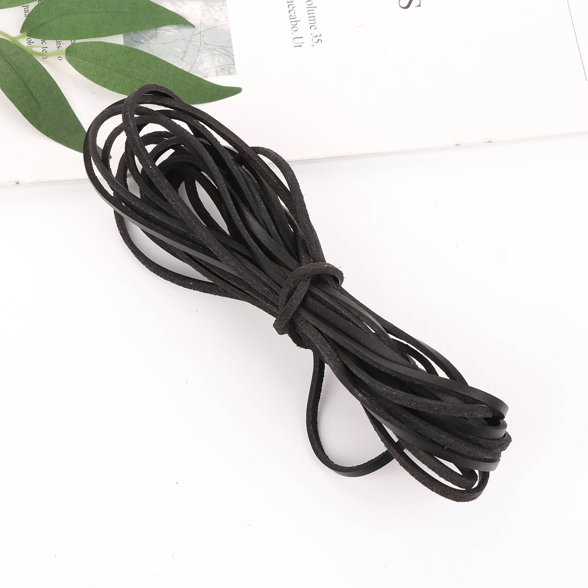 

3mm Cowhide Jewelry Cords for Bracelet Necklace Beading Jewelry Making Supplies Black Smooth Strong Flexible