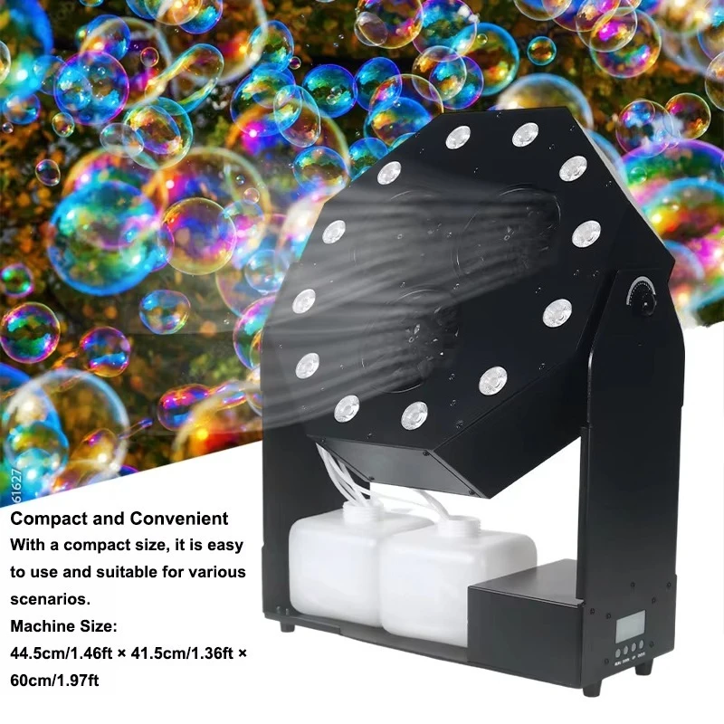 Igreslite 120W LED Super Bubble Machine 3000/s Telecomando per nebbia in ferro ad alto rendimento e controllo DMX512 per uso sul palco