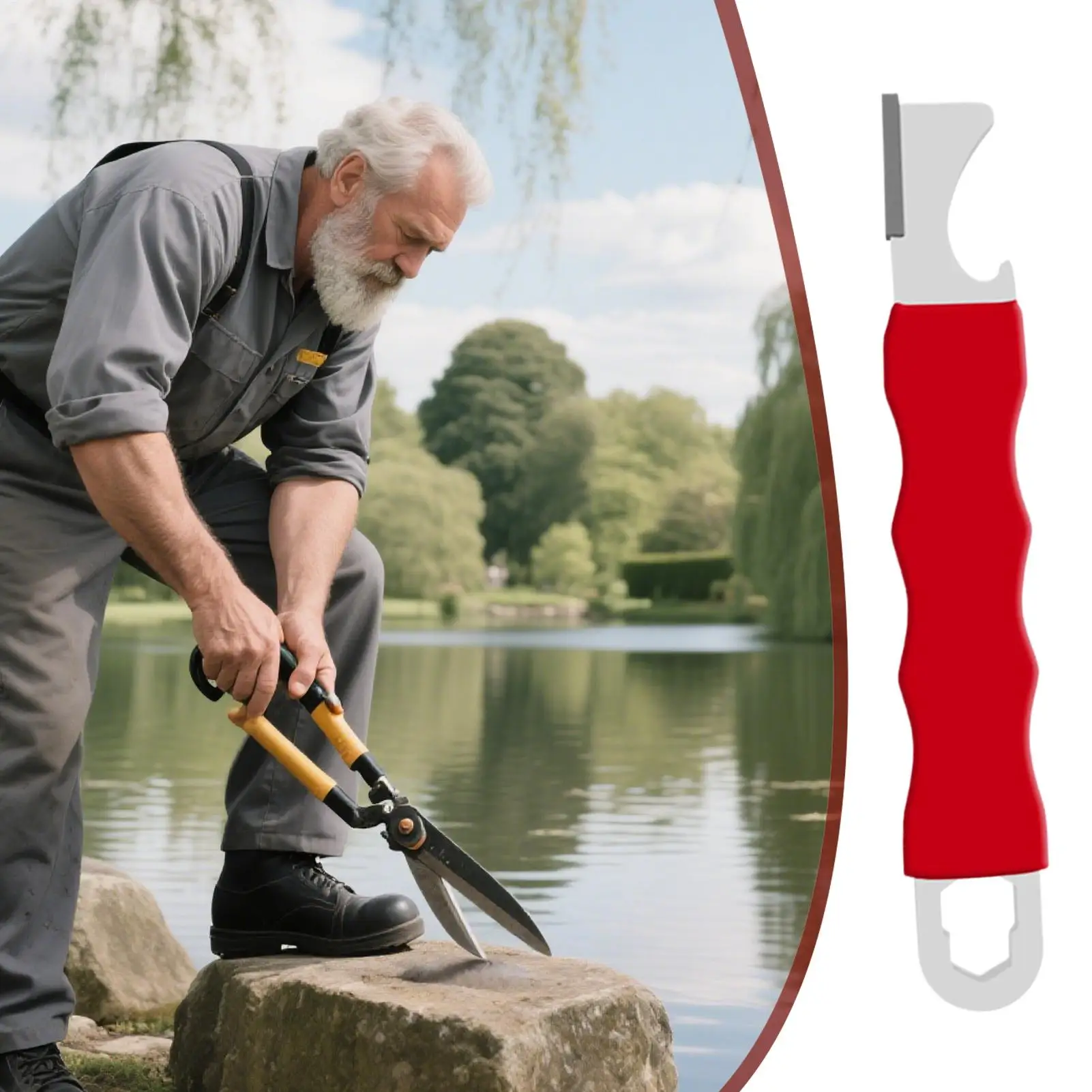 

Точилка для садовых инструментов, напильник для заточки ножниц, отвертка, инструмент для открытия бутылок для дома, отдыха на природе, кемпинга, вечеринки, гаража, сада