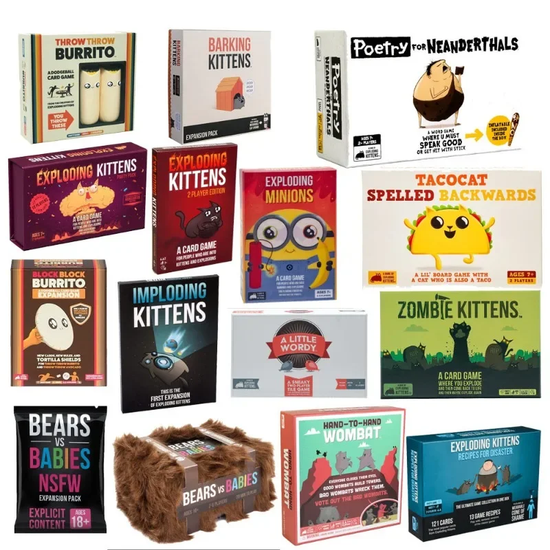 Family Party Table Game NSFW Party Exploding Kittens Card Streaking Kittens Imploding Kitten Expansion Barking Card Board Games