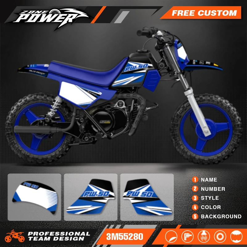 

Мотоциклетные графические наклейки Powerzone, наборы наклеек для Yamaha PW50, индивидуальные фоновые наклейки для мотоцикла 04