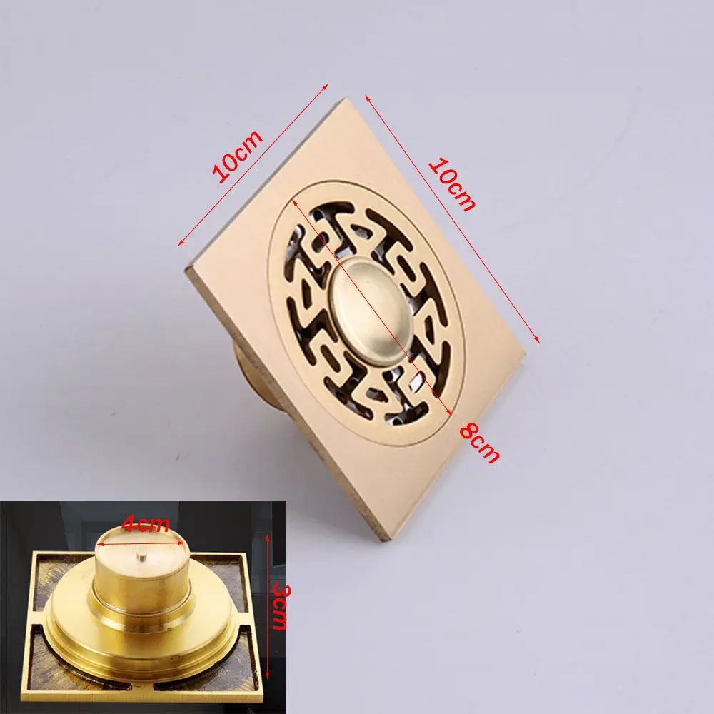 New All Copper Anti-odor Bathroom Drainage Floor Shower Drain Bathtub Shower Drainer Waste Floor Drain