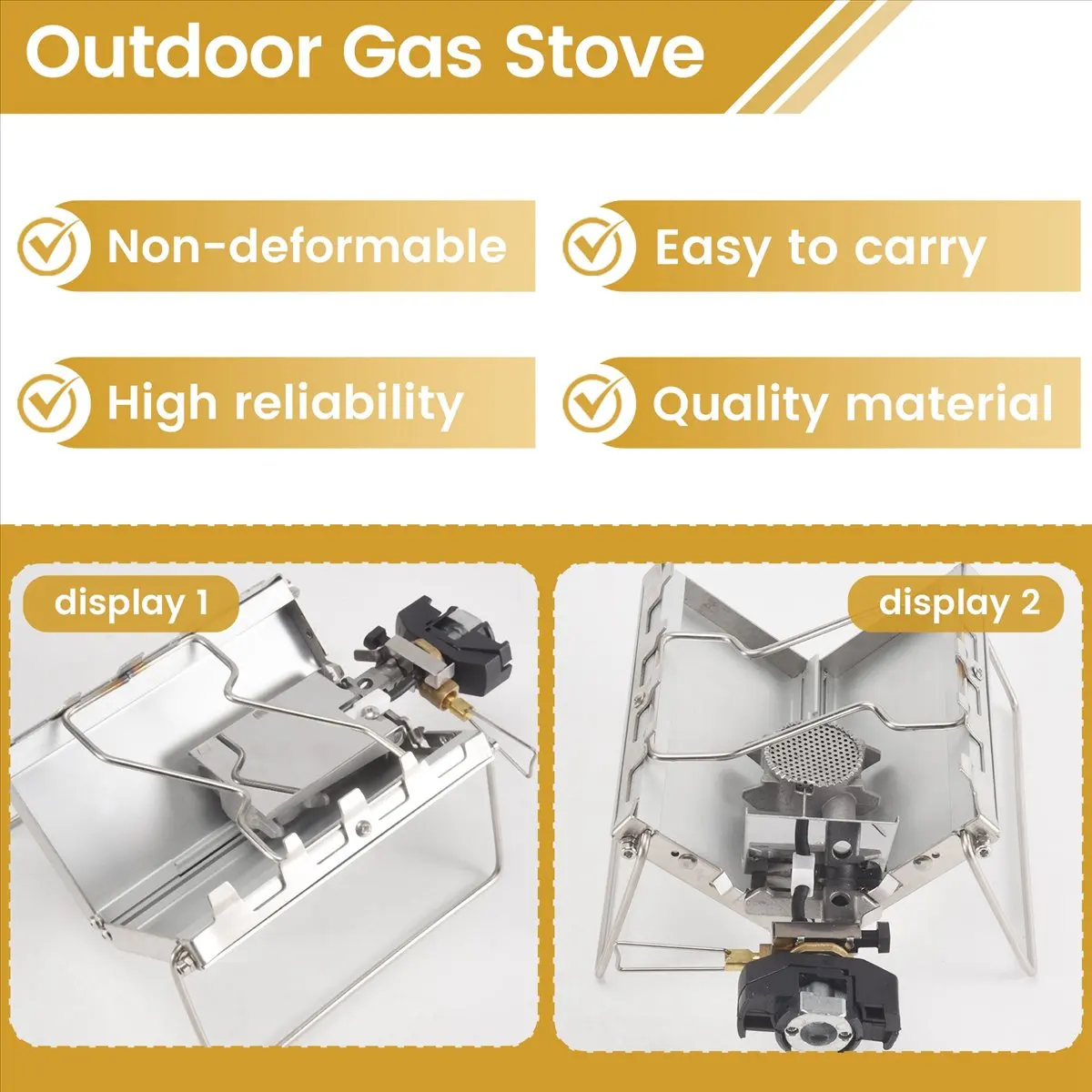 Top Rated-Camping Stove Outdoor Portable Windproof High-Power Cassette Gas Stove Picnic Accessories
