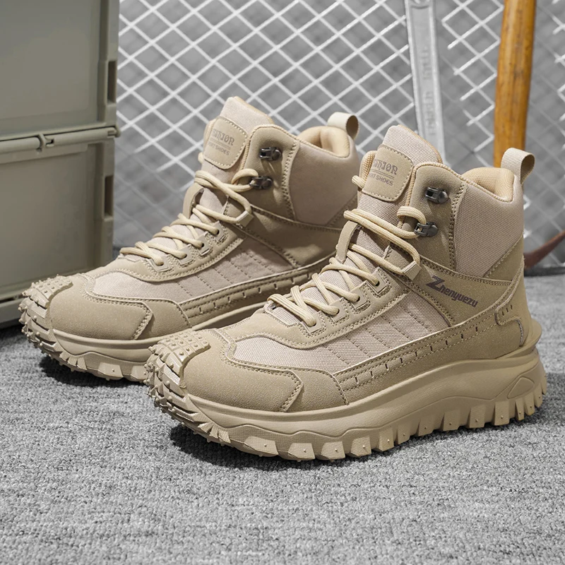 Autumn New High-Top Plus Size Casual Sports Shoes, Outdoor Hiking Boots, Comfortable Thick Sole Lightweight Casual Walking Shoes, Suitable for All-Season Daily Outdoor Activities, Walking And Travel, Mountaineering, Camping Gear view 6
