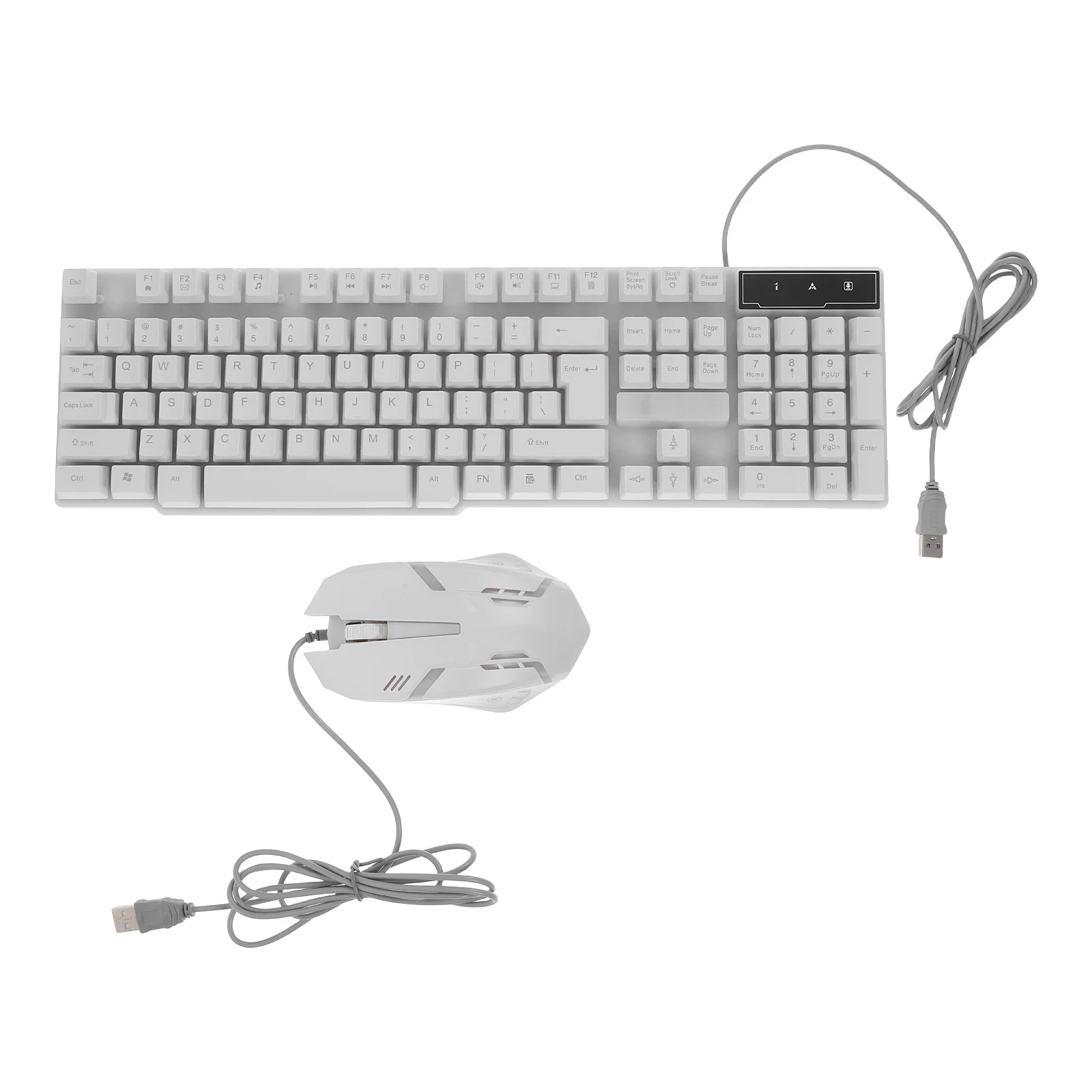 

Комбинированная USB-проводная игровая клавиатура с подсветкой для настольного ноутбука, прочная компьютерная клавиатура, клавиши с защитой от ореолов