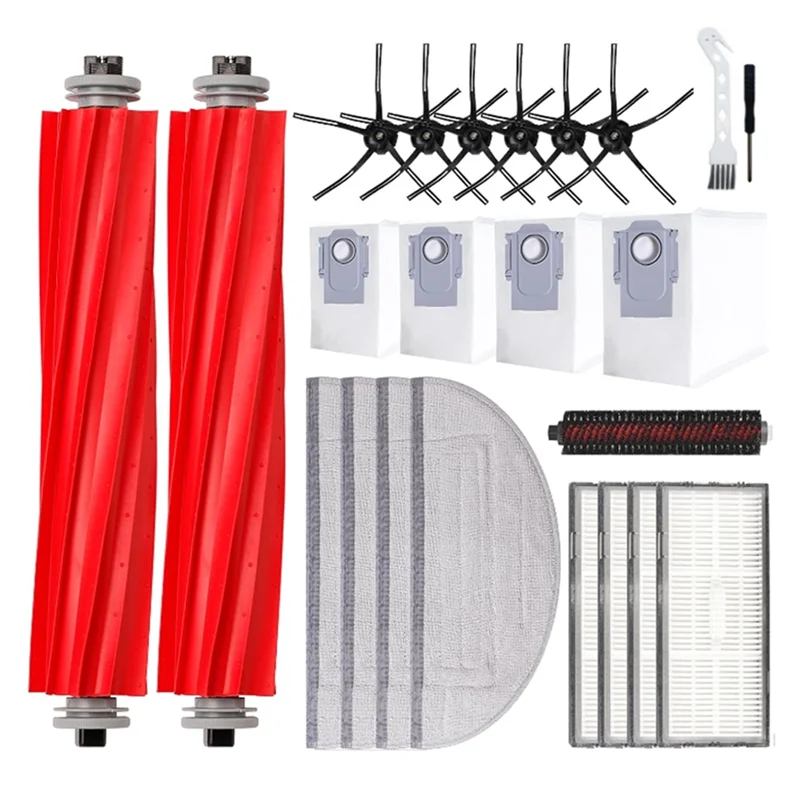 M17K-Parti di ricambio per Roborock S7 Maxv Ultra Robot Aspirapolvere Spazzole laterali principali Filtri HEPA Sacchetti per la polvere Mop Pad