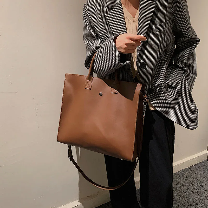حقيبة نسائية عصرية كبيرة السعة 2023 جديدة بسيطة وأنيقة للكتف الواحد وحمل متقاطع للخريف والشتاء