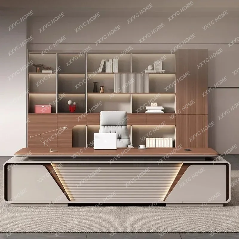 Light Luxury Office Desk High Sense Blister Desktop Large Simple Office Desk Modern President Manager Escritorio