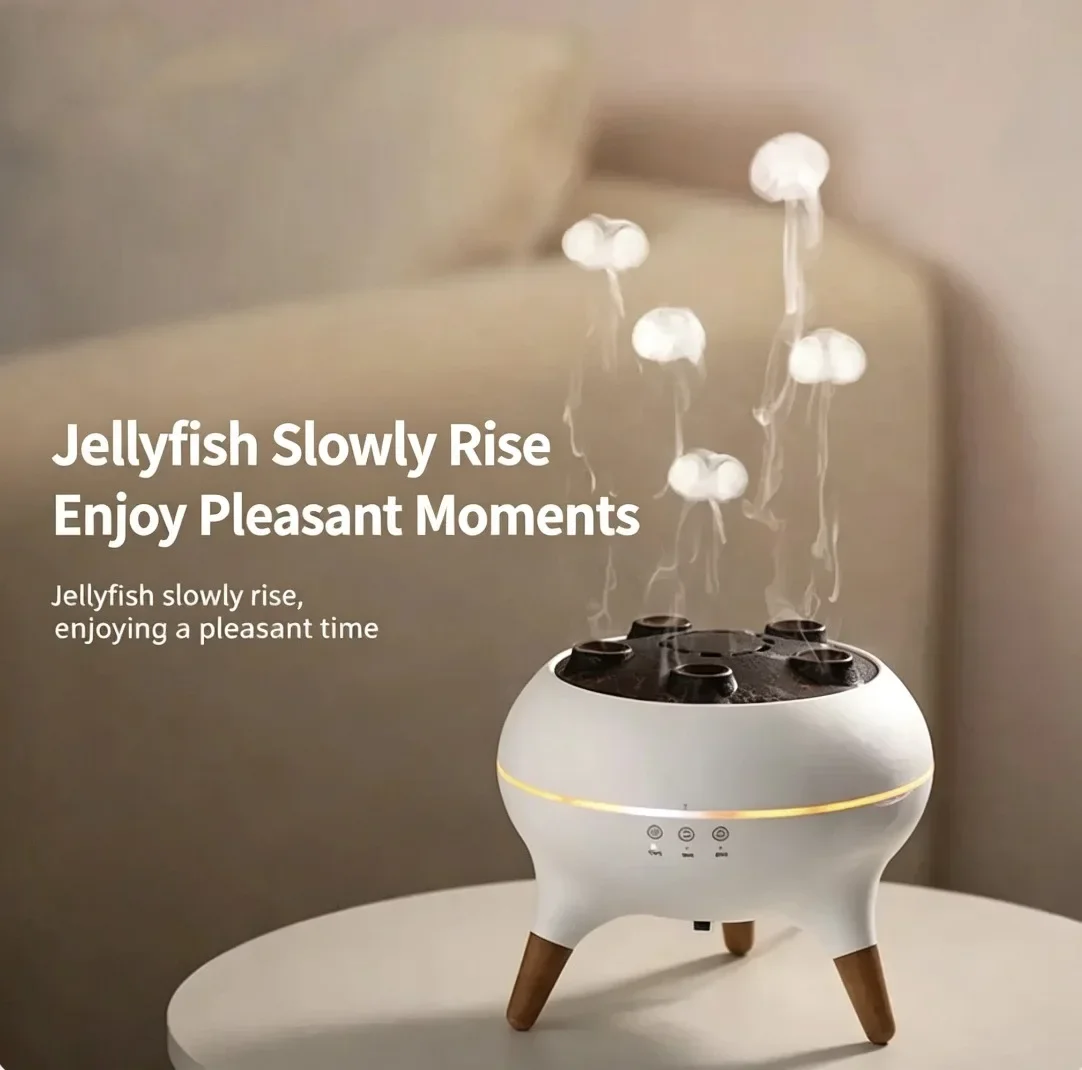 Dynamic Jellyfish Air Humidifier 250ml Essential Oil Diffuser Remote Control Bedroom Humidifier With 7 Colorful Night Lights