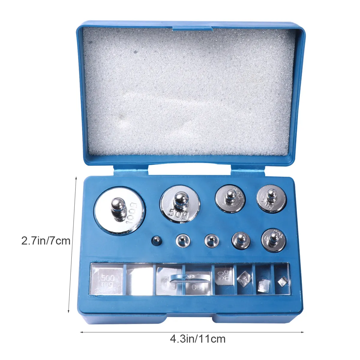 200G Steel Plated Calibration Weights Kit 10Mg-100G With Tweezers Polished Scale Weight Set For Laboratory Science Students