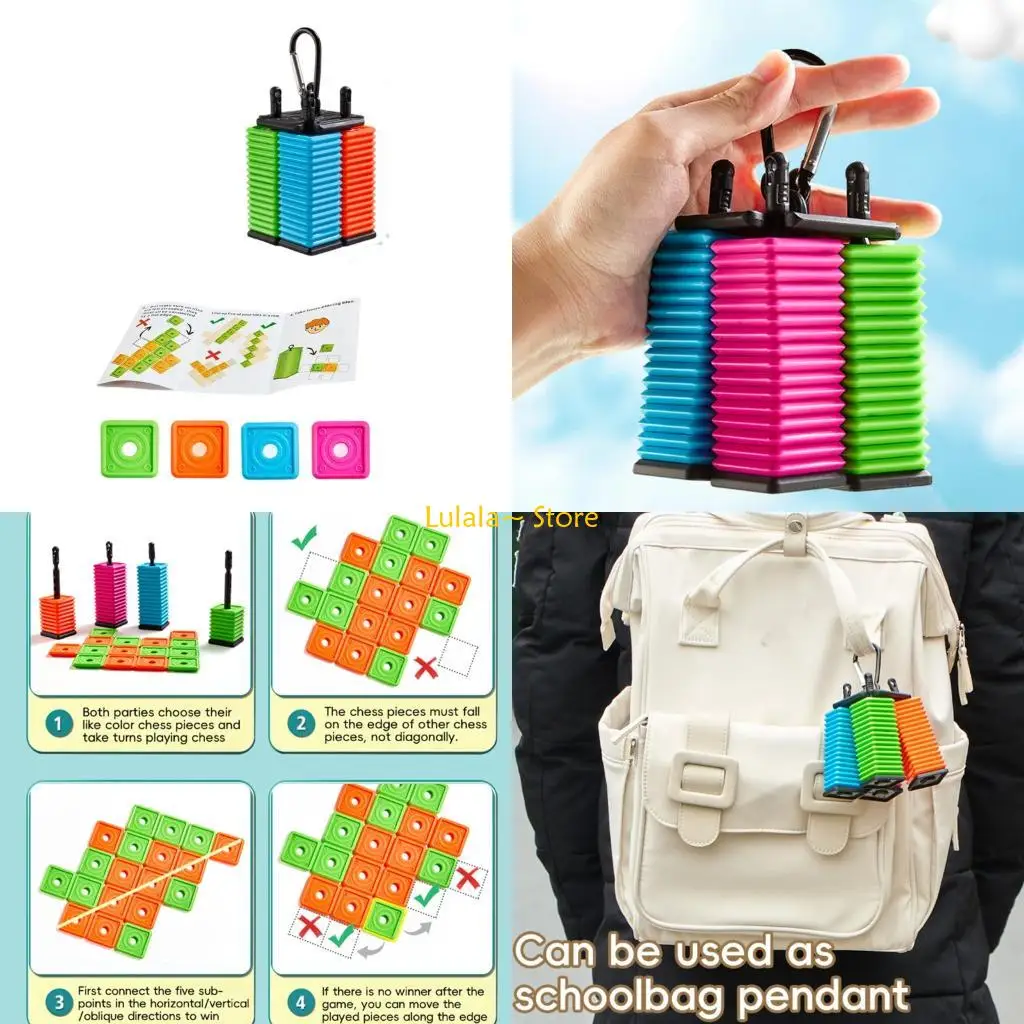 

Y4QA Креативный портативный игровой набор Gomoku «Пять в ряд», стратегическая игра в шахматы, игрушка для активности