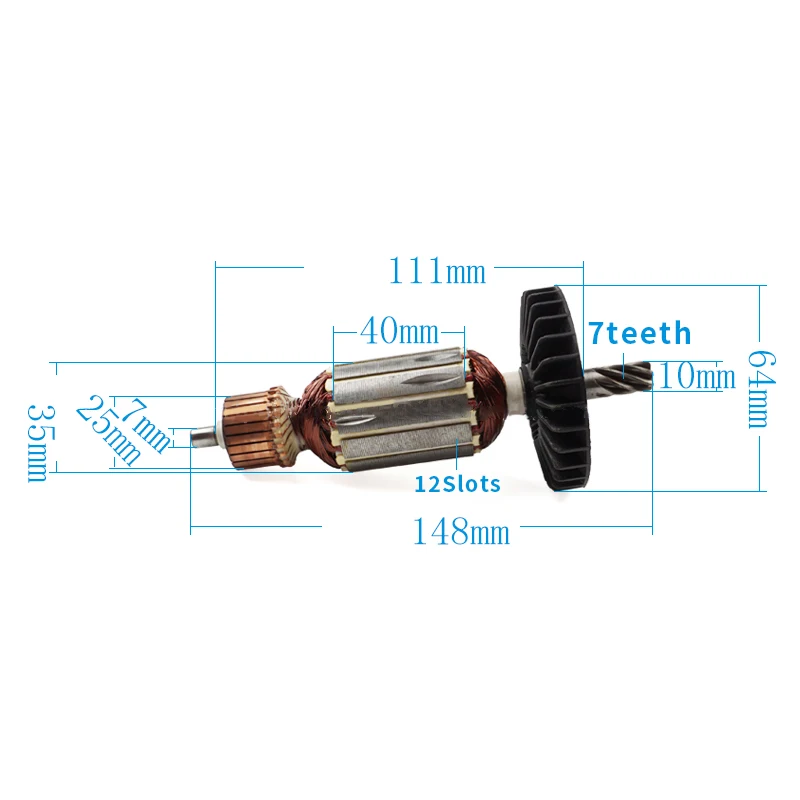 220-240V Rotor Armature Accessories HR2810 for Makita HR2810 Hammer Rotor Armature Anchor Stator Coil Replacement