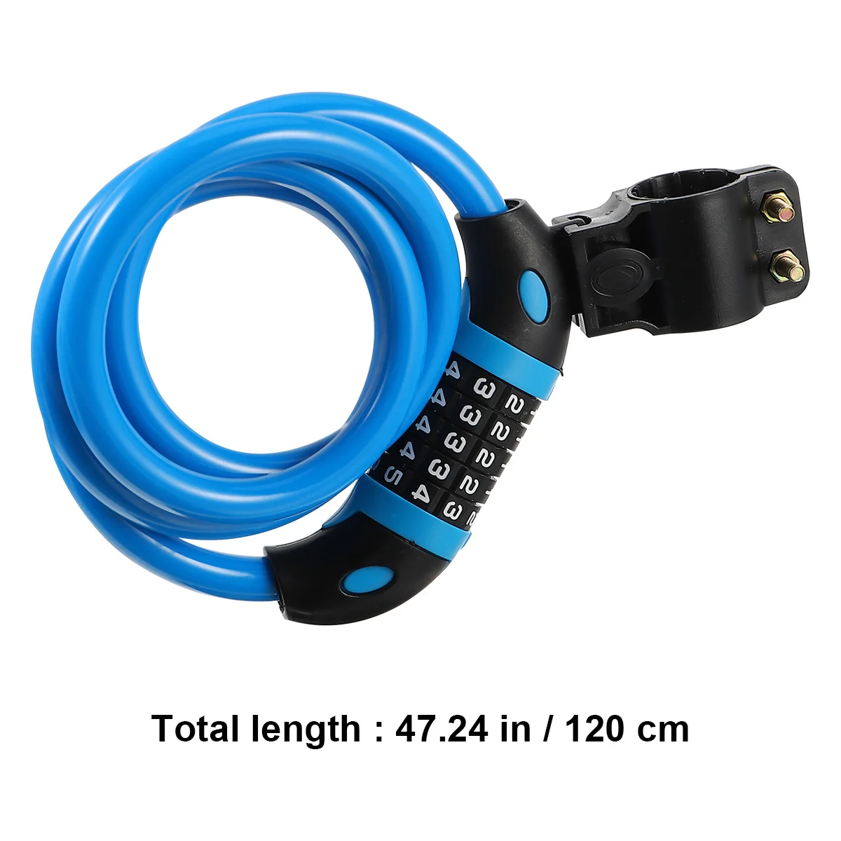 

120Cm Heavy Duty Bike Code Lock 5-Digit Combination Steel Cable Lock for Bicycle Anti-Theft Security Cycling Protection