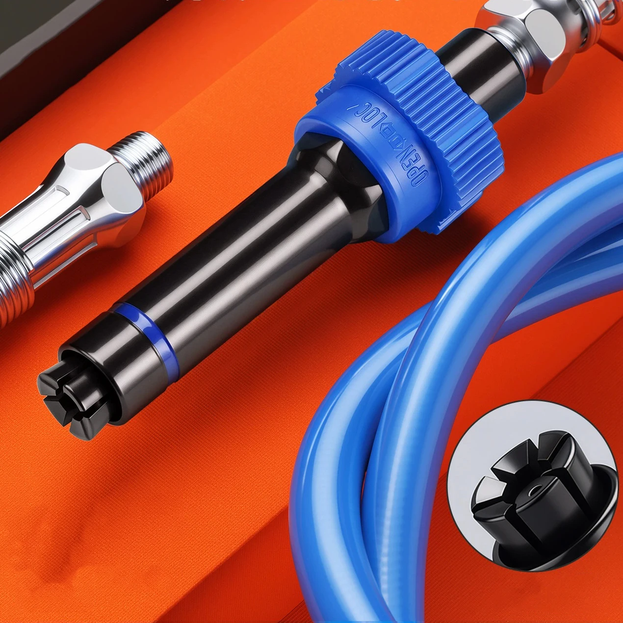 Integrated grease gun nozzle, grease injection nozzle, universal thickened externally rotating high-pressure injection nozzle