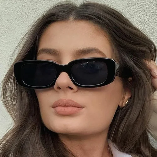 Imagen 2 del producto Gafas de sol rojas clásicas de moda para hombre y mujer, gafas Retro Vintage UV400, gafas de sol cuadradas de lujo para exteriores