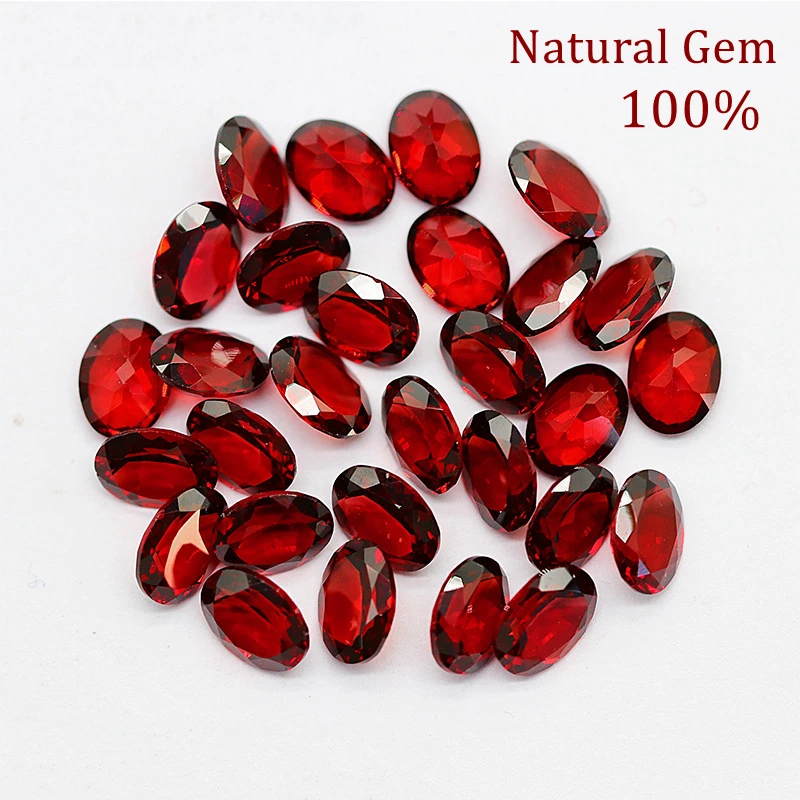 

Factory Wholesale 100% Natural Mozambique Garnet Ruby Stone Oval Cut Loose Gemstone For Collection Ring Earring Jewelry Making