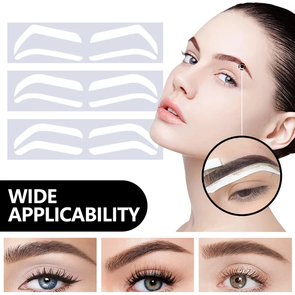 Single Disposable Eyebrow Design Stencil: Eyebrow Tint Airbrush Auxiliary Sticker For Brows Shaping (10/30/60PCS)
