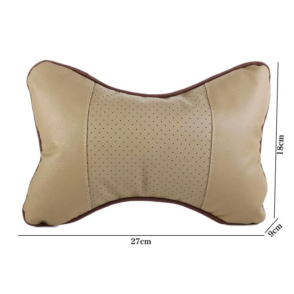 PU Leather PU Leather Car Neck Pillows Breathable Comfortable Auto Seat Head Neck Rest Cushion Mini Easy Install