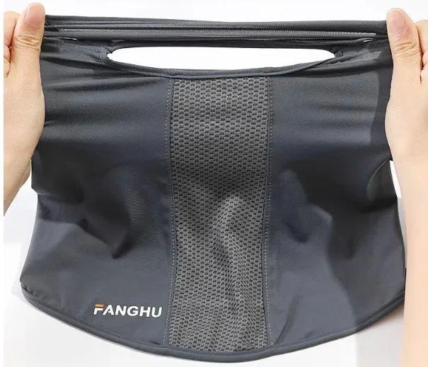 Facial Gini Sommer-Sport-Schleier mit Ohrschlaufe, Masken-Halsschutz, Anti-UV-Eisseiden-Sonnenschutzmaske, Gesichtsschleier mit Brillenloch – Detail 5