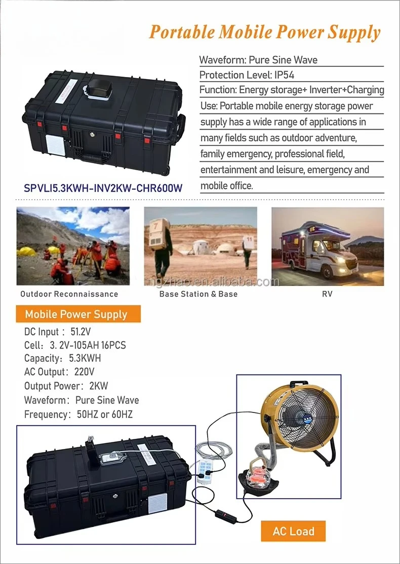 Inverter-charger-storage 3 1 Grid Solar Power Generator System 51.2VDC-220VAC Pure Sine Wave LiFePO4 Home Backup Portable Power
