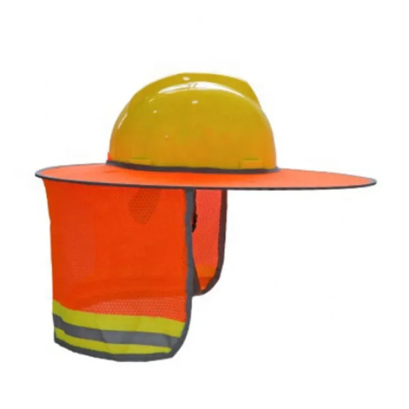 New Summer Sun Shade Safety Hard Hat Neck Shield Helmets Reflective Stripe Useful Head Protection Cap For Outdoor Work Supplies