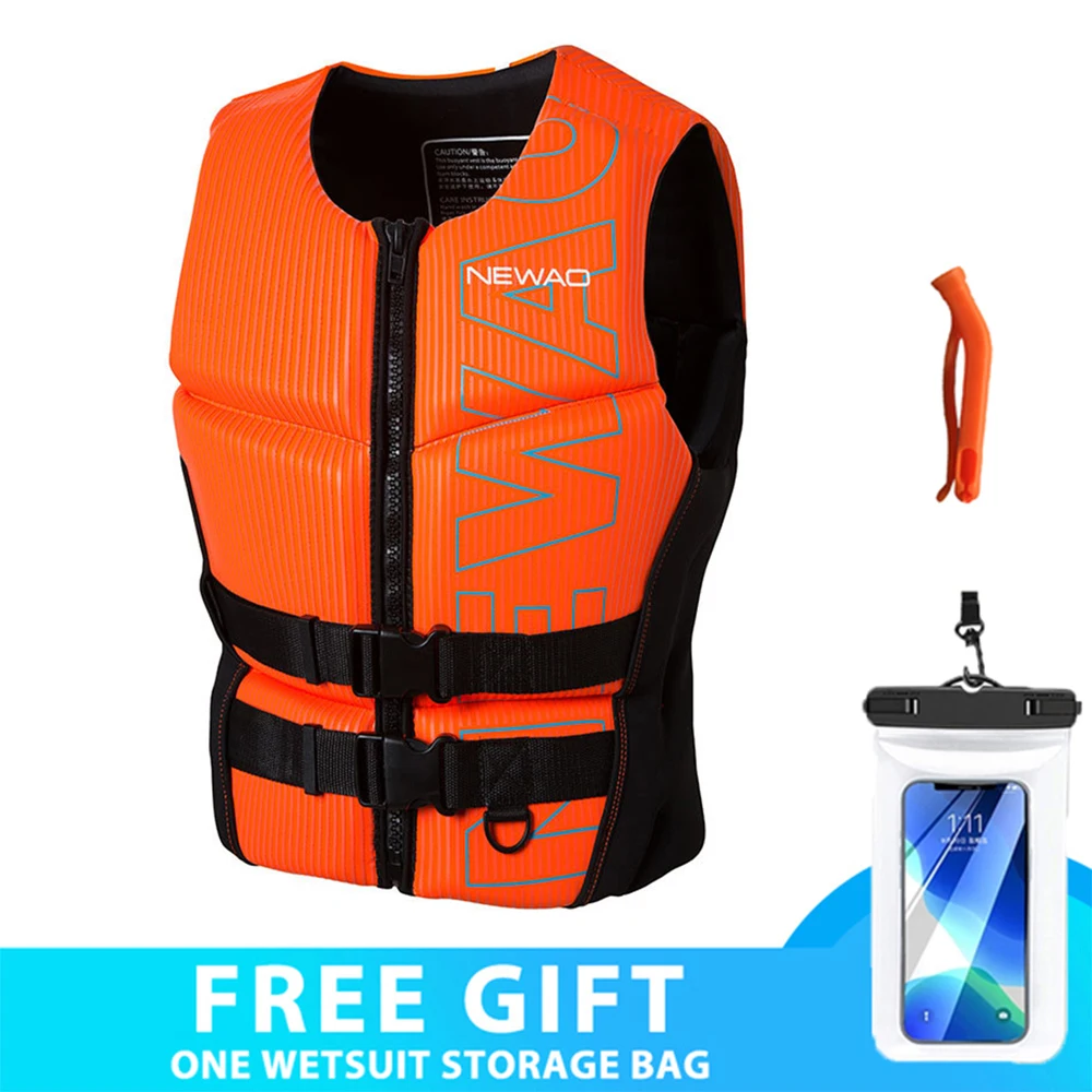 Neoprene Life Jacket Adult Professional Buoyancy Surf Vest Water Sports Kayak Motorboat Drifting Vest Rescue Lifeguard Life Vest