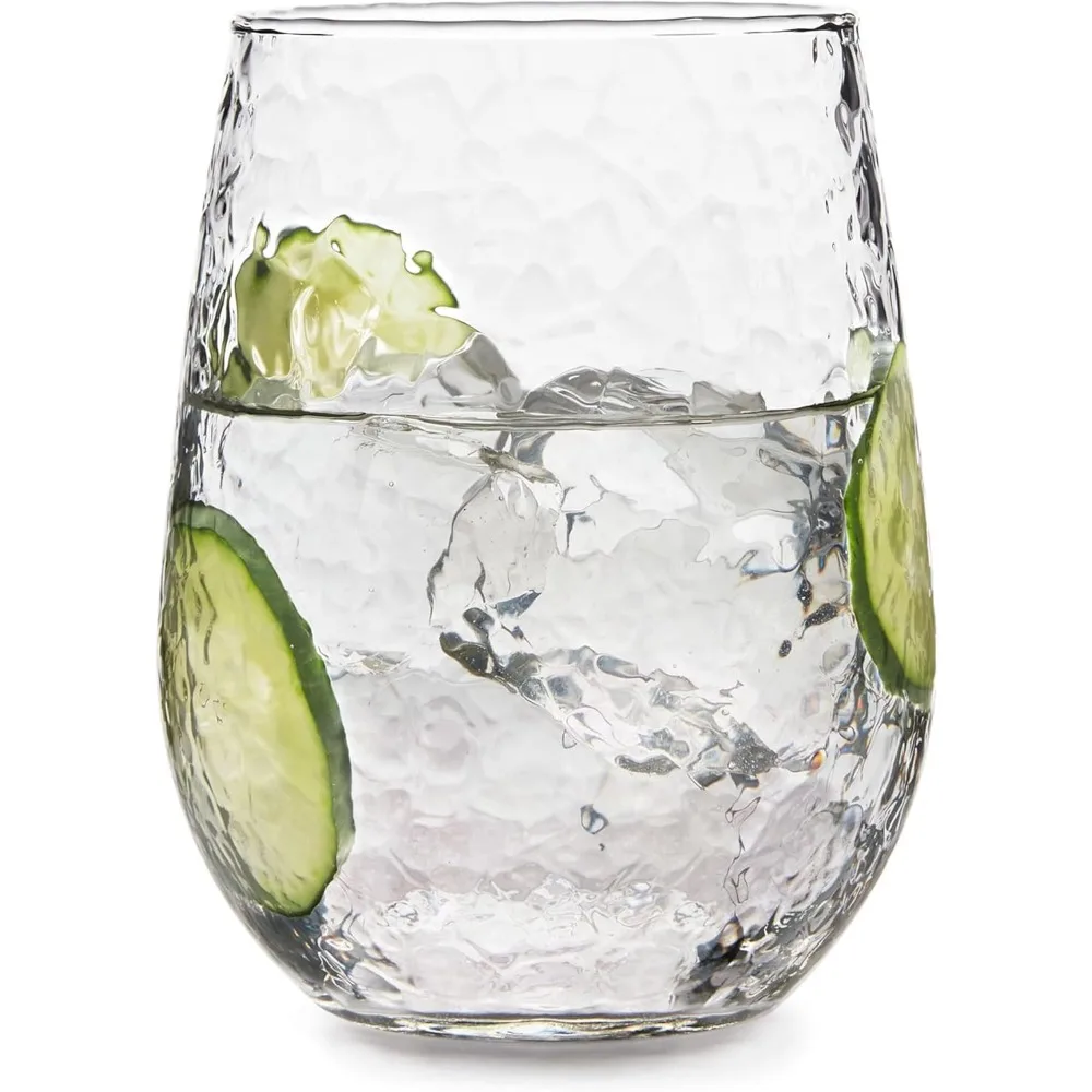 

17-Ounce Stemless All-Purpose Wine Glasses Set of 8