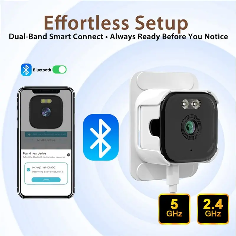 4X 3MP 2K Window Camera With Color Night Vision,Dual Band Wifi 2.4Ghz 5Ghz Home Security Camera Motion & Human Detection