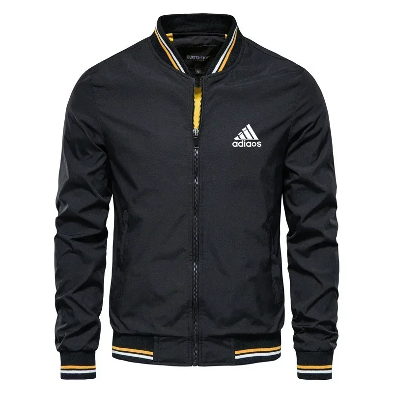 سترة رجالية جديدة لخريف 2025 بياقة دافئة - نمط رياضي خارجي غير رسمي - قميص بيسبول للرجال بتصميم سحاب - Fashionab #4